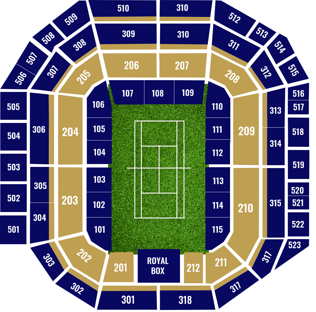 Wimbledon Centre Court Debenture Tickets Seating Plan 